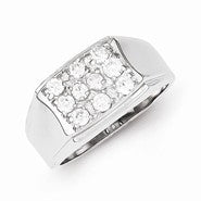 Sterling Silver Men's CZ Ring