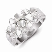 Sterling Silver Men's Nugget Ring