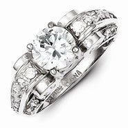 Sterling Silver Fancy CZ Ring