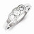 Sterling Silver 3-stone CZ Ring