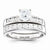 Sterling Silver 2-Piece CZ Wedding Set Ring