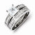 Sterling Silver 2-Piece CZ Wedding Set Ring