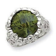 Sterling Silver Olive CZ Ring