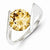 Sterling Silver Champagne CZ Ring