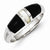 Sterling Silver Onyx & Mother of Pearl Ring