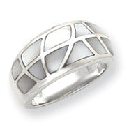 Sterling Silver Mother of Pearl Ring