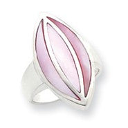 Sterling Silver Pink Mother of Pearl Ring
