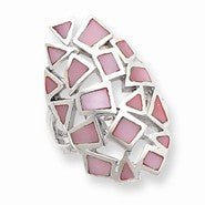 Sterling Silver Pink Mother of Pearl Ring