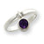 Sterling Silver Amethyst Dangle Ring