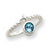 Sterling Silver Blue Topaz Twisted Dangle Ring
