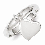 Sterling Silver Dangle Heart Ring | CharmsToTreasure | CharmsToTreasure