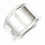 Sterling Silver 15mm Tapered Ring