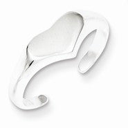 Sterling Silver Heart Toe Ring