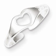 Sterling Silver Heart Toe Ring