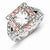 Sterling Silver Pink Vermeil CZ Ring