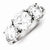 Sterling Silver 3 Stone CZ Ring