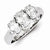 Sterling Silver 3 Stone CZ Ring