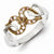 Sterling Silver & Vermeil Pink CZ Heart Ring