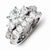 Sterling Silver 2-piece CZ Wedding Ring