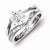 Sterling Silver 2-piece CZ Wedding Ring