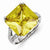 Sterling Silver Yellow & Clear CZ Ring