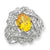 Sterling Silver Yellow & Clear CZ Ring