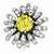 Sterling Silver Yellow & Clear CZ Ring