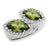 Sterling Silver Green & Clear CZ Ring