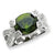 Sterling Silver Green & Clear CZ Ring