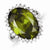 Sterling Silver Green & Clear CZ Ring