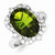 Sterling Silver Green & Clear CZ Ring