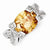 Sterling Silver Champagne & Clear CZ Ring