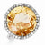 Sterling Silver Clear & Champagne CZ Ring