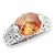 Sterling Silver Champagne & Clear CZ Ring
