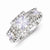 Sterling Silver Lavender Square CZ Ring