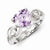 Sterling Silver Lavender Gemstone Heart Ring