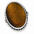 Sterling Silver Antiqued Oval Tiger Eye Ring
