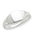 Sterling Silver 7x9mm Solid Back Signet Ring