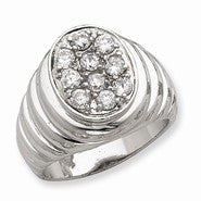 Sterling Silver Men's CZ Ring