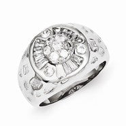 Sterling Silver Men's CZ Ring