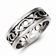 Sterling Silver X & O Design Ring