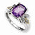 Sterling Silver & 14k Yellow Gold Amethyst and Diamond Ring