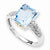 Sterling Silver & 14k Yellow Gold Sky Blue Topaz and Diamond Ring