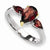 Sterling Silver & 14k Yellow Gold Garnet Ring