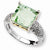 Sterling Silver & 14k Yellow Gold Green Quartz and Diamond Ring