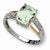 Sterling Silver & 14k Yellow Gold Green Amethyst and Diamond Ring