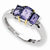 Sterling Silver & 14k Yellow Gold Iolite Diamond Ring