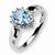 Sterling Silver & 14k Yellow Gold Sky Blue Topaz & Diamond Ring