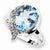 Sterling Silver & 14k Yellow Gold Sky Blue Topaz Diamond Ring