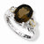 Sterling Silver & 14k Yellow Gold Smokey Quartz and Diamond Ring